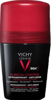 VICHY HOMME DEODORANTE CLINICAL CONTROL 96H ROLL 50 ML - Farmamood