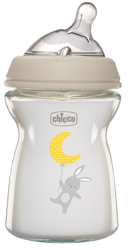 CHICCO BIBERON NAT FEEL VETRO 0M+ 250 ML - Farmamood