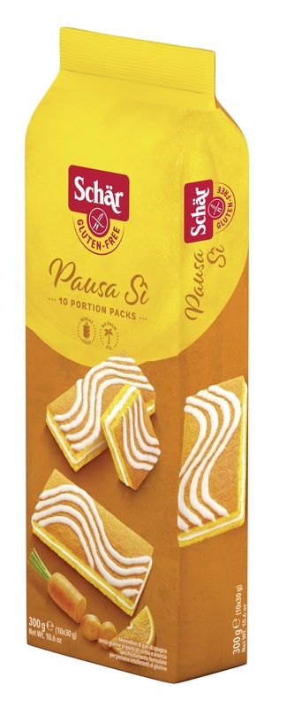 SCHAR PAUSA SI' MERENDINE DI PAN DI SPAGNA AL GUSTO DI CAROTA E ARANCIA 10 PORZIONI DA 30 G - Farmamood