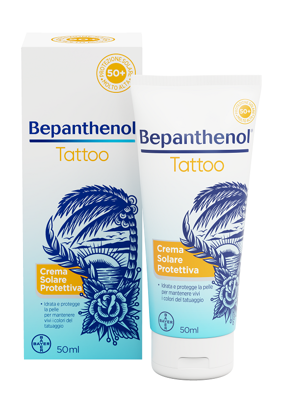 BEPANTHENOL TATTOO CREMA SOLARE PROTETTIVA SPF50+ 50 ML - Farmamood