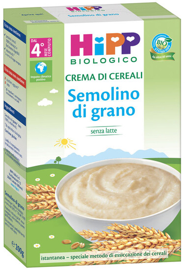 HIPP BIO CREMA CEREALI SEMOLINO DI GRANO 200 G - Farmamood