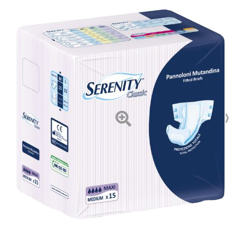 PANNOLONE MUTANDINA SERENITY CLASSIC MAXI TAGLIA EXTRALARGE 15 PEZZI - Farmamood