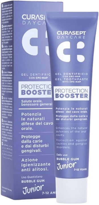 CURASEPT DAYCARE DENTIFRICIO PROTECTION BOOSTER JUNIOR 50 ML - Farmamood