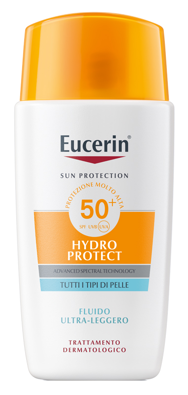 EUCERIN SUN FACE HYDRO PROTECT FLUIDO ULTRA LEGGERO SPF50+ 50 ML - Farmamood