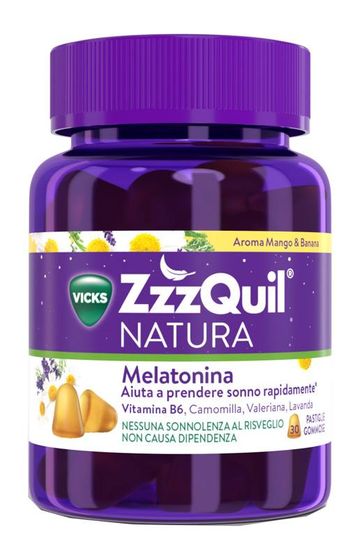 ZZZQUIL NATURA MANGO & BANANA 30 PASTIGLIE GOMMOSE - Farmamood