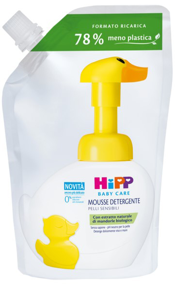 HIPP BABY CARE RICARICA MOUSSE DETERGENTE PAPERELLA FUN 250 ML - Farmamood