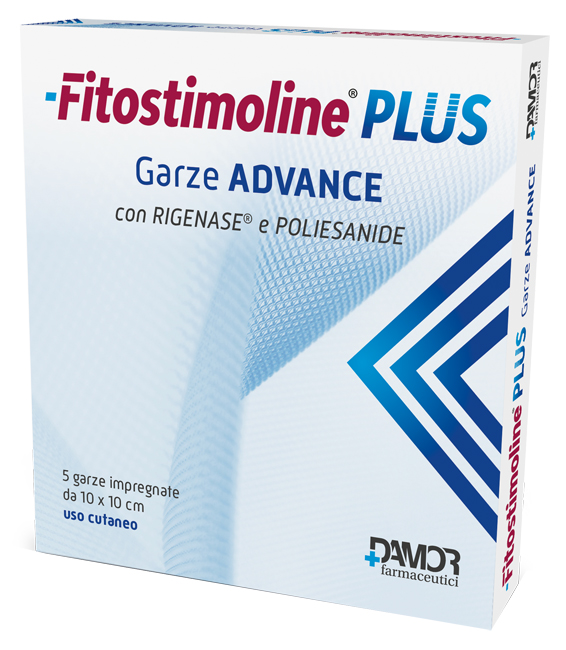 FITOSTIMOLINE PLUS GARZE ADVANCE IMPREGNATE 10X10 CM 5 PEZZI - Farmamood