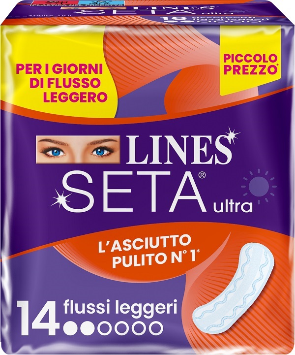 LINES SETA ULTRA ASSORBENTI LEGGERO DWCT 14 PEZZI - Farmamood
