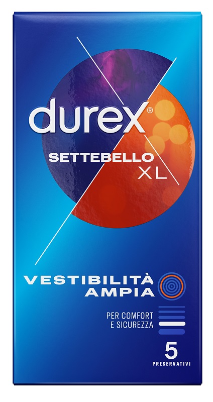 PROFILATTICO DUREX SETTEBELLO XL 5 PEZZI - Farmamood
