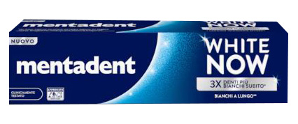 MENTADENT DENTIFRICIO WHITE NOW ORIGINAL 75 ML - Farmamood