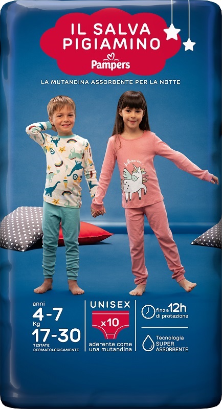 PANNOLINO PAMPERS BABYCARE SALVAPIGIAMINO S/M 10 PEZZI - Farmamood