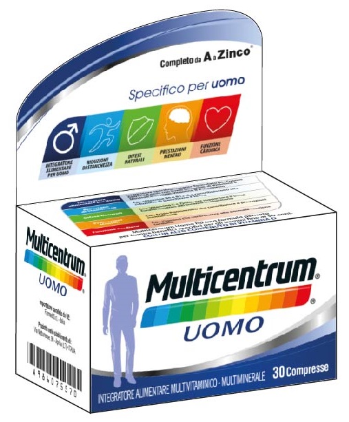 MULTICENTRUM UOMO 30 COMPRESSE - Farmamood