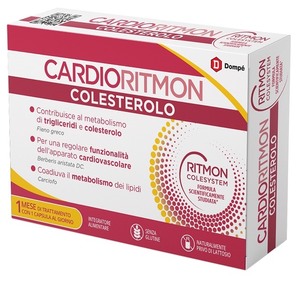 CARDIORITMON COLESTEROLO 30 CAPSULE - Farmamood