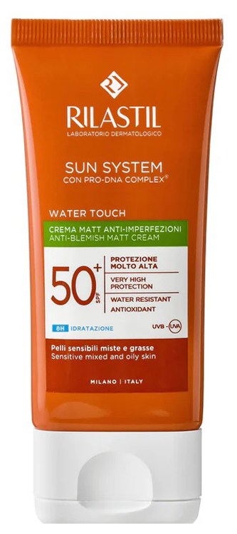 RILASTIL SUN SYSTEM WATER TOUCH FLUIDO SPF50+ 50 ML NUOVA FORMULAZIONE - Farmamood