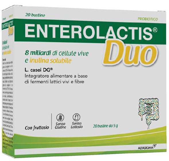 ENTEROLACTIS DUO INULINA 20 BUSTINE 5 G - Farmamood
