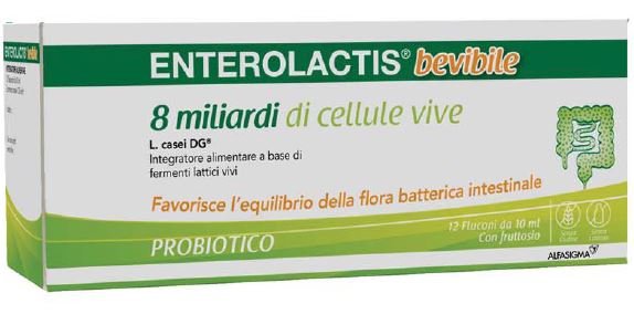 ENTEROLACTIS BEVIBILE 12 FLACONCINI X 10 ML - Farmamood