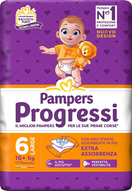 PAMPERS PROGRESSI XL 17 PEZZI - Farmamood