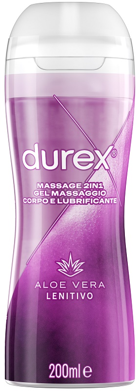 DUREX MASSAGE 2 IN 1 GEL MASSAGGIO CORPO E LUBRIFICANTE ALOE VERA 200 ML - Farmamood