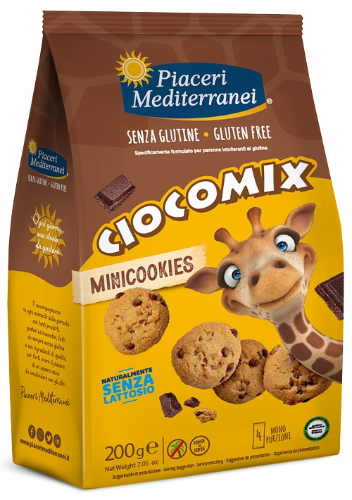 PIACERI MEDITERRANEI CIOCOMIX MINI COOKIES 4 MONOPORZIONI DA 50 G - Farmamood