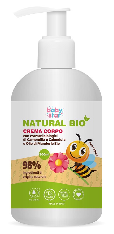 BABYSTAR CREMA CORPO NATURAL BIO 300 ML - Farmamood