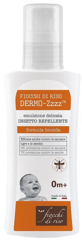 FIOCCHI DI RISO DERMO ZZZZ EMULSIONE DELICATA REPELLENTE 0 MESI + 100 ML - Farmamood