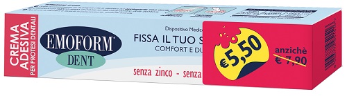 CREMA ADESIVA EMOFORM DENT PER PROTESI DENTALE 45 G TAGLIO PREZZO - Farmamood
