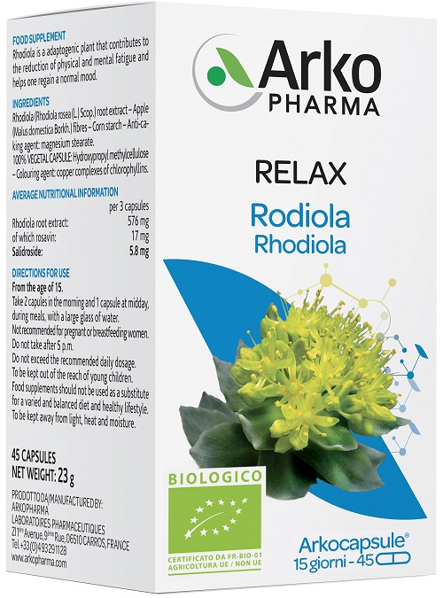 ARKOCAPSULE RODIOLA BIO 45 CAPSULE - Farmamood