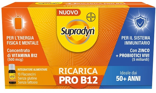 SUPRADYN RICARICA PRO B12 10 FLACONCINI - Farmamood