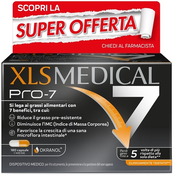 XLS MEDICAL PRO-7 180 CAPSULE TAGLIO PREZZO - Farmamood
