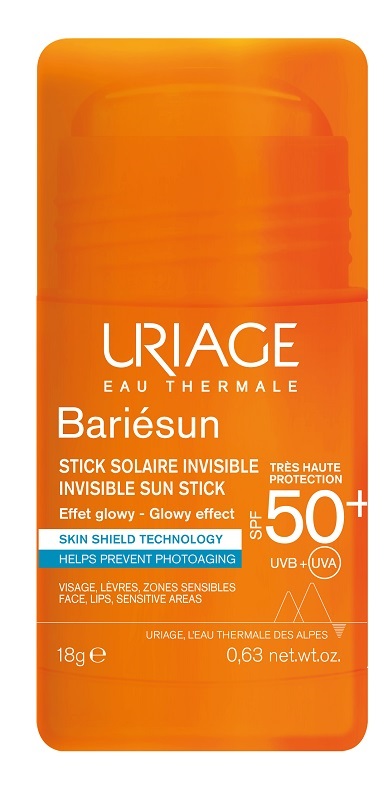 URIAGE EAU THERMALE BARIESUN SPF50+ STICK SOLAIRE INVISIBILE EFFET GLOWY 18 G - Farmamood